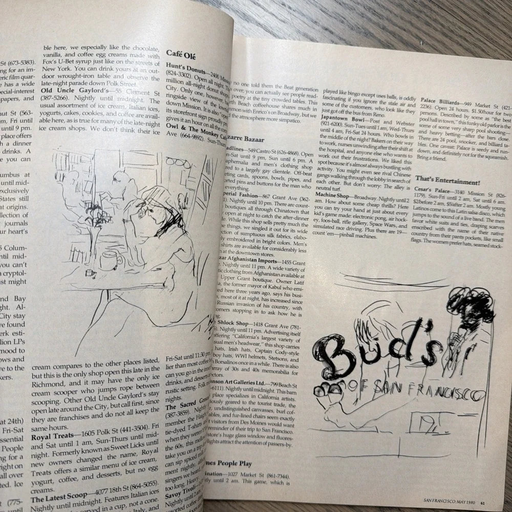 San Francisco Magazine May 1980 Guide‎ To The Late-night City